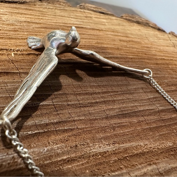 Fossil Silver Bird Necklace - Picture 7 of 13